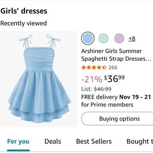 New w tags blue dress girls size 10/11